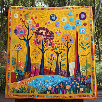 Forest Whimsy Quilted Blanket NCU0VL2393