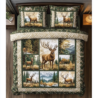 Forest Whisper 3-Piece Quilted Bedding Set NCU0DK5670