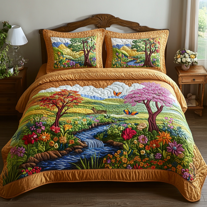 Forest Whisper 3-Piece Quilted Bedding Set NCU0VL2345