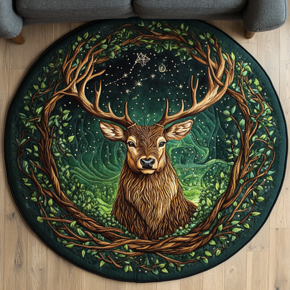 Forest Whisper Quilted Round Mat NCU0DK5568