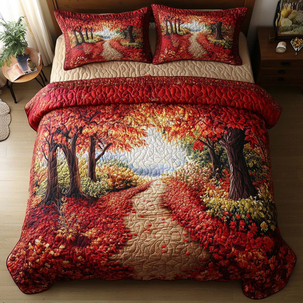 Forest Whispers 3-Piece Quilted Bedding Set NCU0NT8534