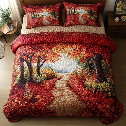 Forest Whispers 3-Piece Quilted Bedding Set NCU0NT8534