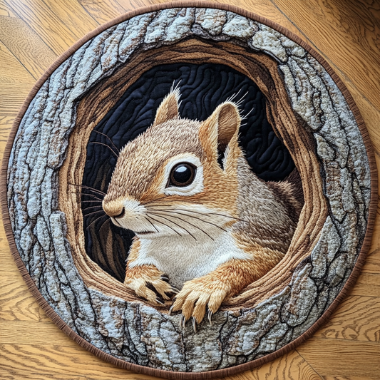 Forest Whispers Quilted Round Mat NCU0VL2060