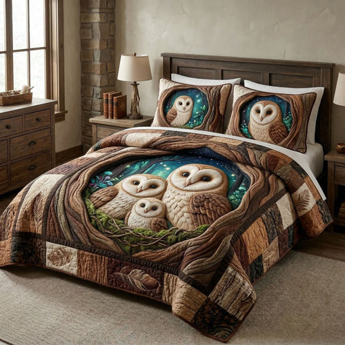 Forest Wisdom 3-Piece Quilted Bedding Set NCU0NT12537