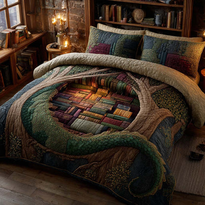 Forest Wisdom Nest 3-Piece Quilted Bedding Set NCU0XD1899