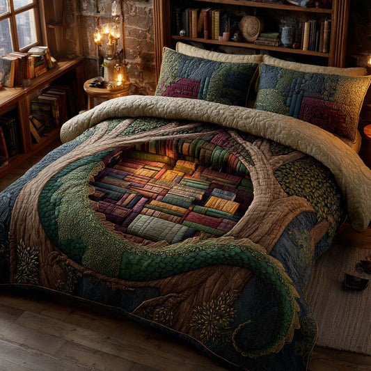 Forest Wisdom Nest 3-Piece Quilted Bedding Set NCU0XD1899