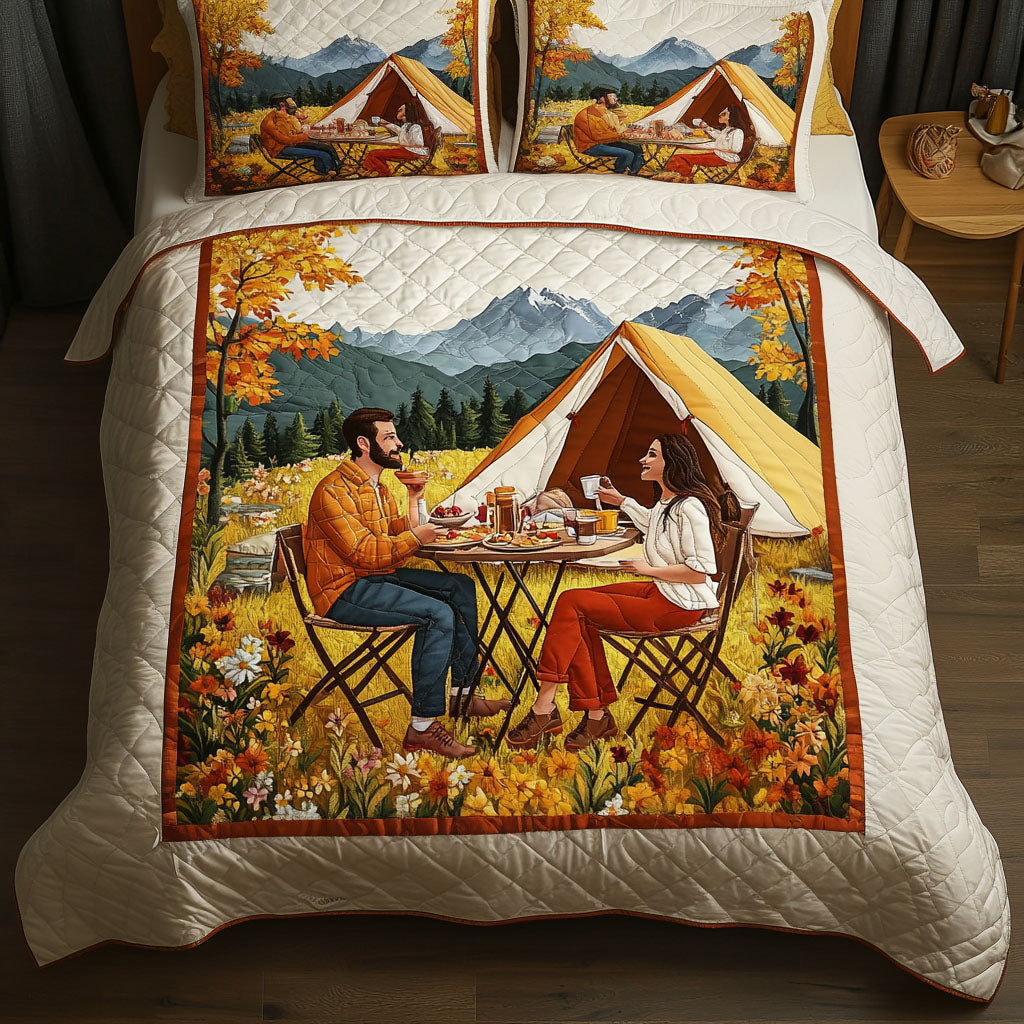 Forever Camping 3-Piece Quilted Bedding Set NCU0NT2627