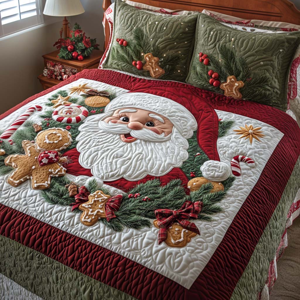 Forever Christmas 3-Piece Quilted Bedding Set NCU0NT11023
