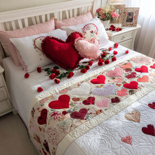 Forever Heartscape Quilted Bed Runner NCU0PT10807