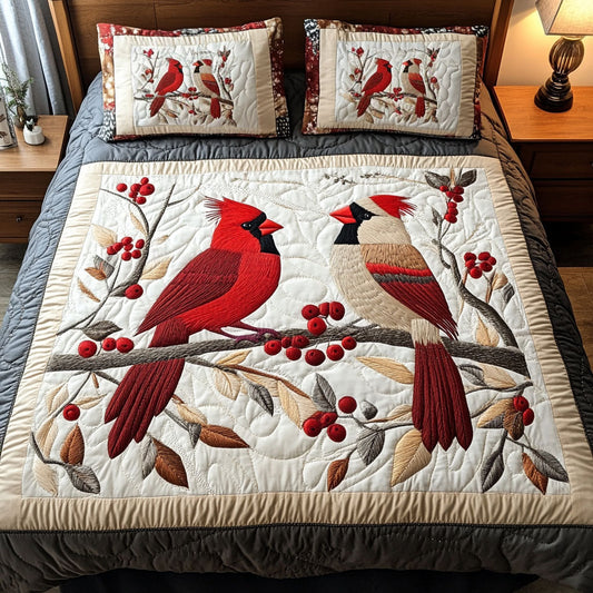 Forever Pair 3-Piece Quilted Bedding Set NCU0NT2724
