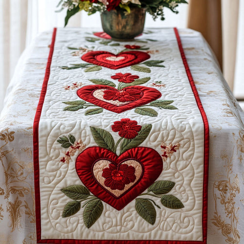 Forever Yours Quilted Table Runner NCU0NT2716