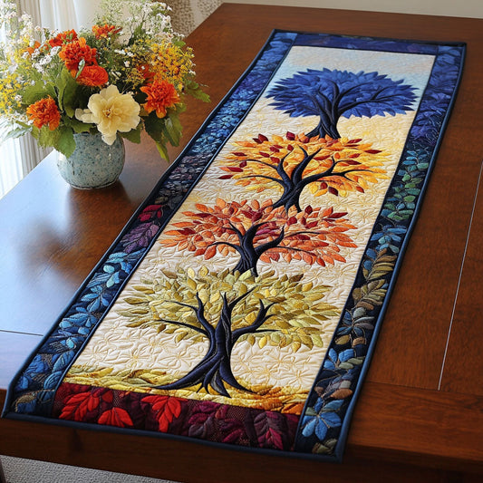 Four Seasons Tree Quilted Table Runner NCU0NT3012