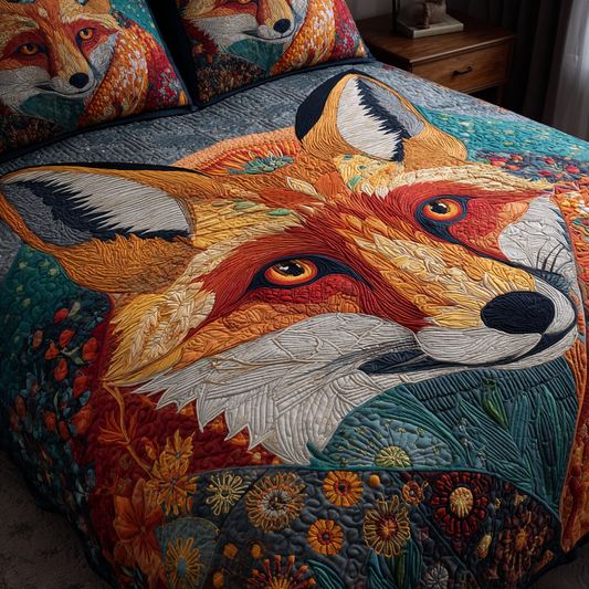 Fox Run 3-Piece Quilted Bedding Set NCU0DK8353