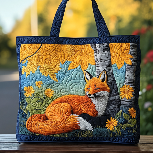 Fox Spirit Quilted Tote Bag NCU0DK9660