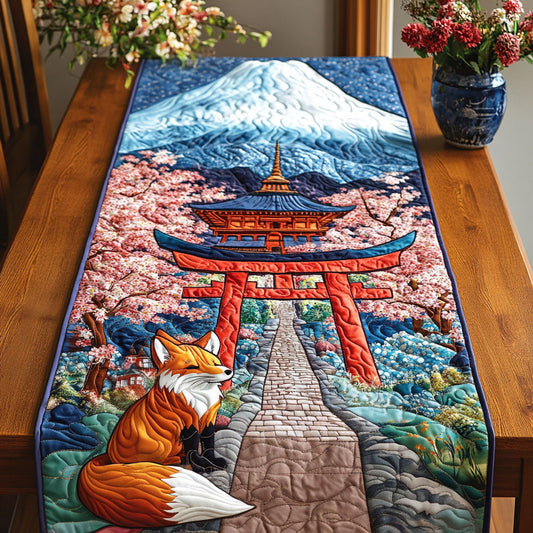 Fox in Blossom Quilted Table Runner NCU0NT6709