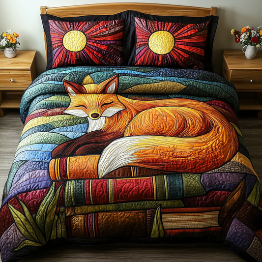Fox in the Forest 3-Piece Quilted Bedding Set NCU0DK6920