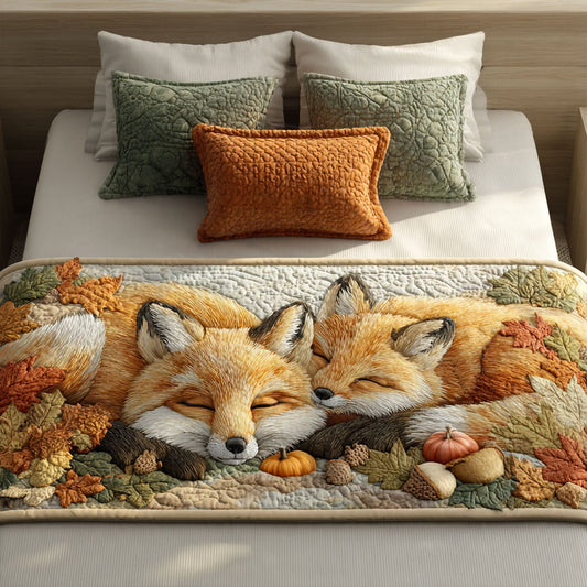 Fox in the Patch Quilted Bed Runner NCU0PT8478