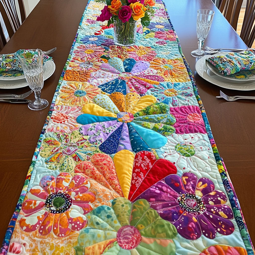 Fragrant Blooms Quilted Table Runner NCU0PT7248