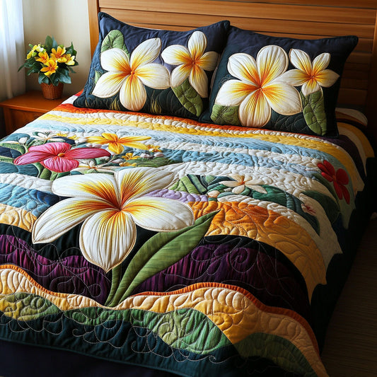 Fragrant Escape 3-Piece Quilted Bedding Set NCU0PT6574