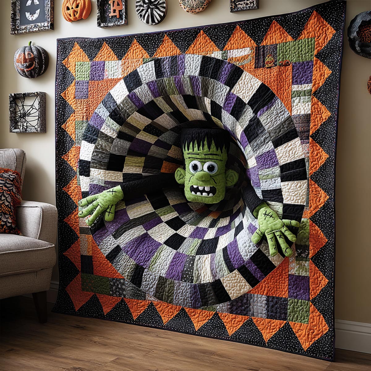 Franky Haunter Quilted Blanket NCU0DV9864