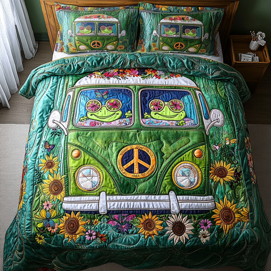 Free Frog 3-Piece Quilted Bedding Set NCU0DK7905