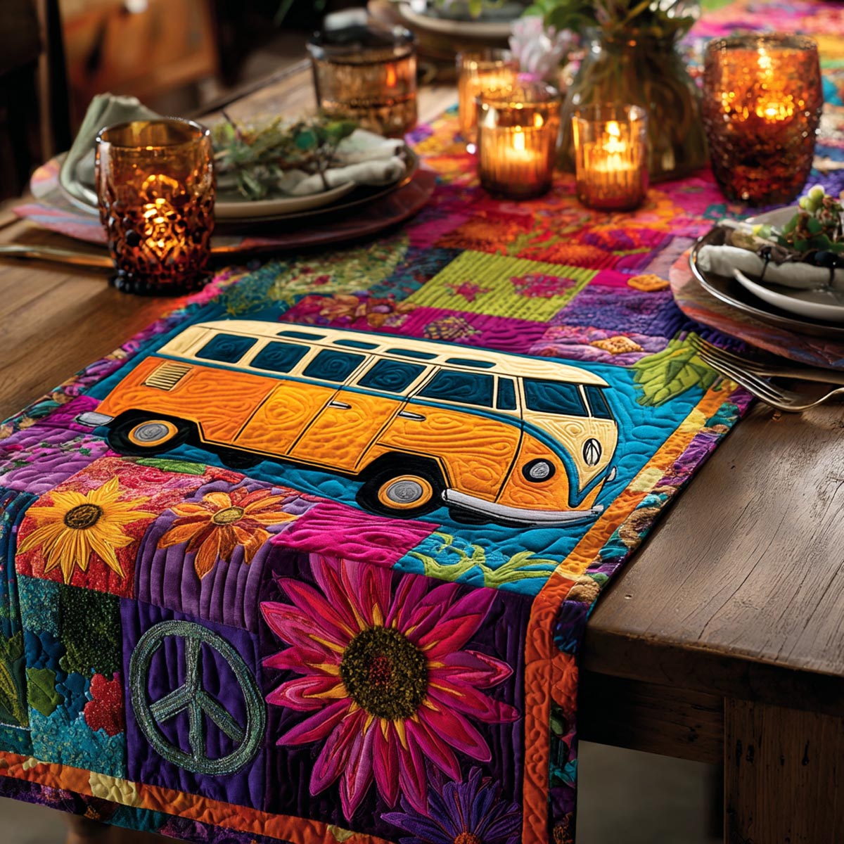 Free Spirit Quilted Table Runner NCU0DV9181