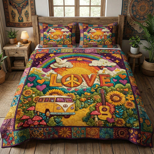 Free Spirit Ride 3-Piece Quilted Bedding Set NCU0NT12295
