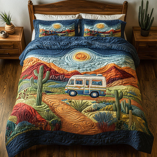 Free Spirit on the Road 3-Piece Quilted Bedding Set NCU0PT6126