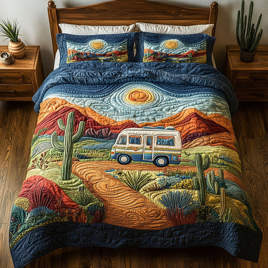 Free Spirit on the Road 3-Piece Quilted Bedding Set NCU0PT6126