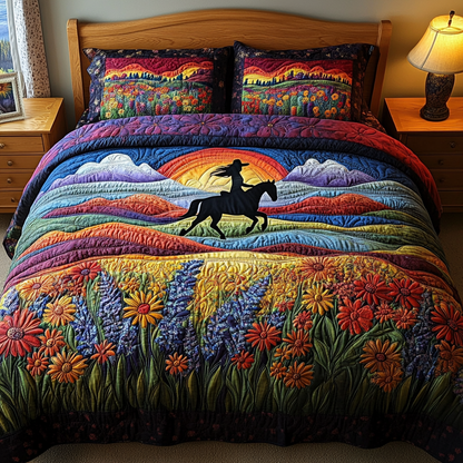 Freedom Horse Quilted Bedding Set NCU0DV5222