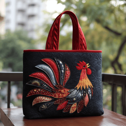 Freedom Rooster Quilted Tote Bag NCU0TH2845