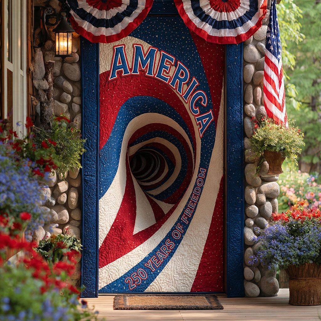 Freedom Abyss Mosaic Quilted Door Cover NCU0PT11628