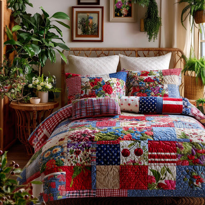 Freedom Bloom 3-Piece Quilted Bedding Set NCU0NT11740