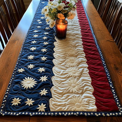 Freedom Bloom Quilted Table Runner NCU0VH3375