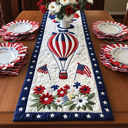Freedom Blooms n Balloons Quilted Table Runner NCU0PT5195