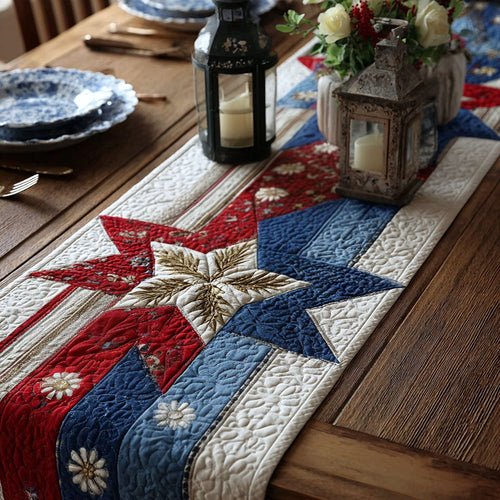 Freedom Cottage Tribute Quilted Table Runner NCU0PT11443