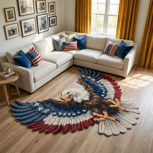 Freedom Eagle Custom Shape Area Rug NCU0DK12292