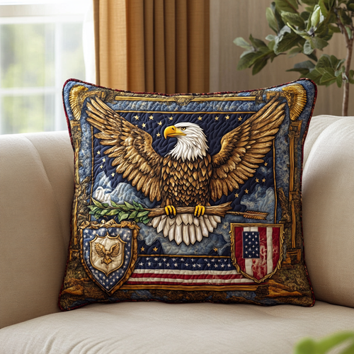 Freedom Eagle Quilted Pillow Case NCU0DK9025