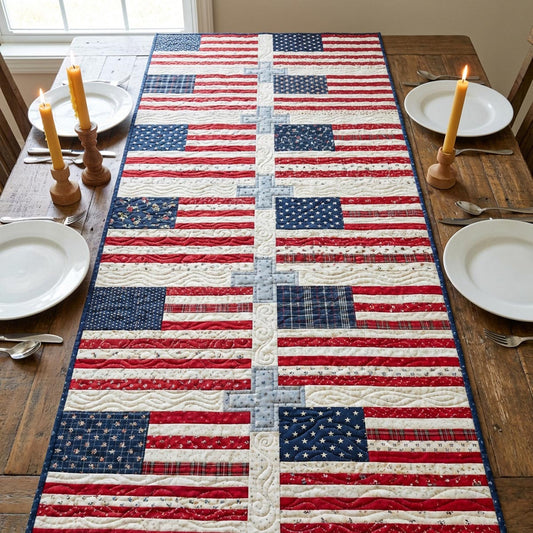 Freedom Field Quilted Table Runner NCU0DV9359