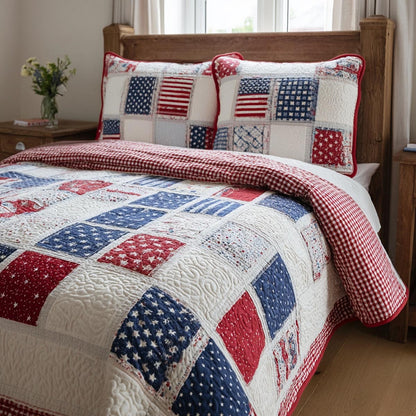 Freedom Fields 3-Piece Quilted Bedding Set NCU0DV9414