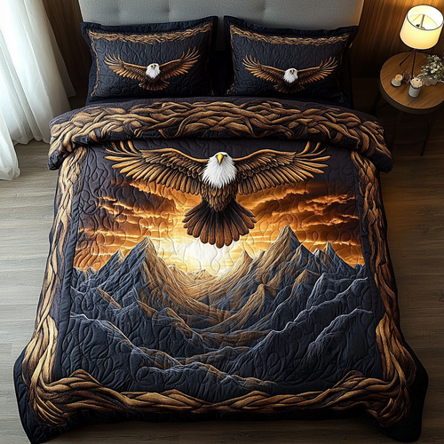 Freedom Flight 3-Piece Quilted Bedding Set NCU0DK5739