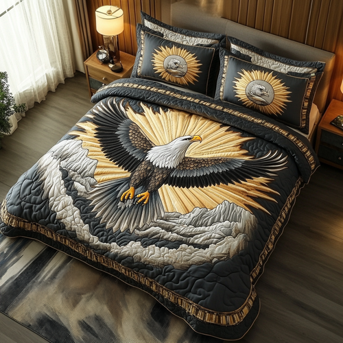 Freedom Flight 3-Piece Quilted Bedding Set NCU0VH2228