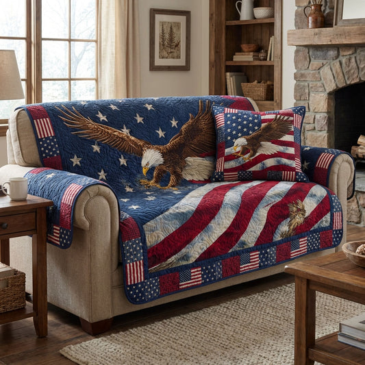 Freedom Flight Quilted Sofa Cover NCU0DK12192