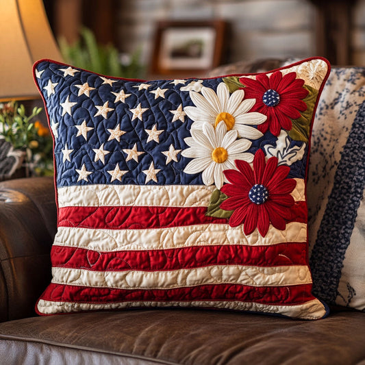 Freedom Florals Quilted Pillow Case NCU0PT5247