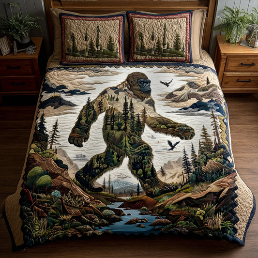 Freedom Footprint 3-Piece Quilted Bedding Set NCU0PT7722