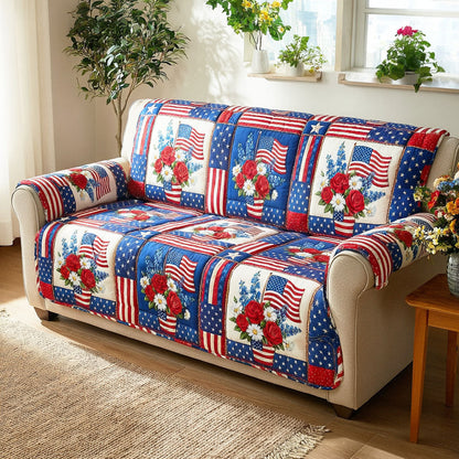 Freedom Garden Quilted Sofa Cover NCU0TD2258