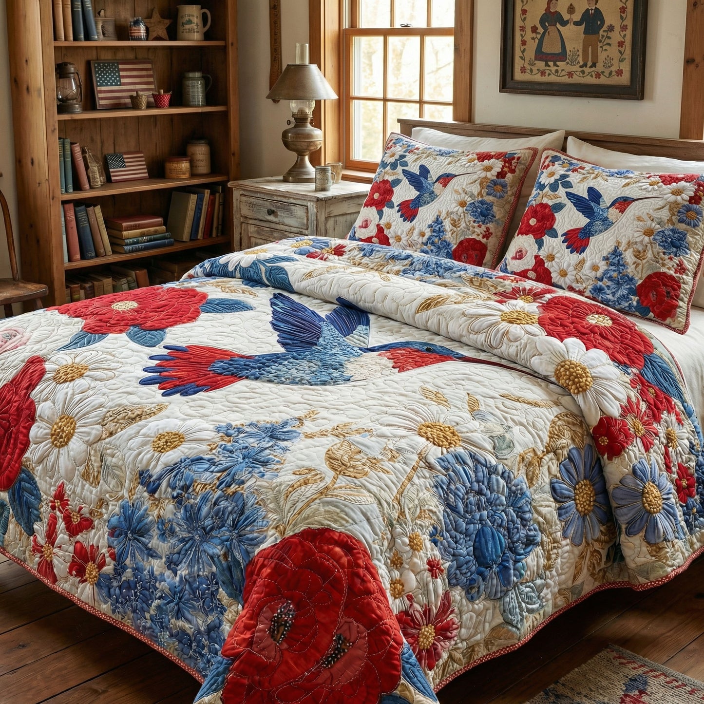 Freedom Garden Retreat 3-Piece Quilted Bedding Set NCU0PT11456