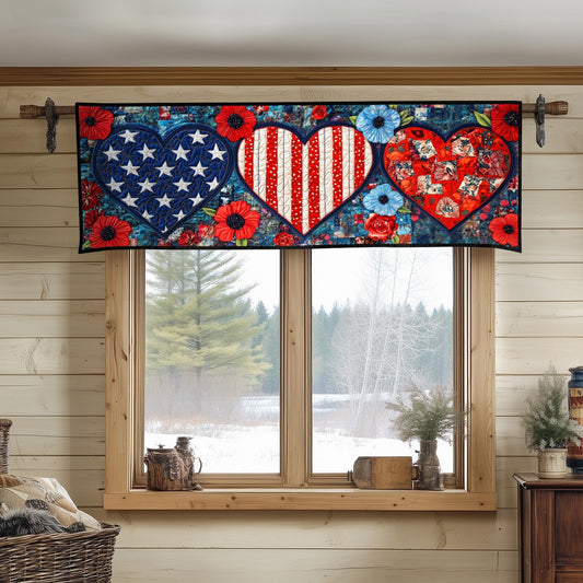 Freedom Hearts Trio Quilted Valance NCU0NT8191