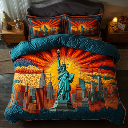 Freedom Icon 3-Piece Quilted Bedding Set NCU0DK7908