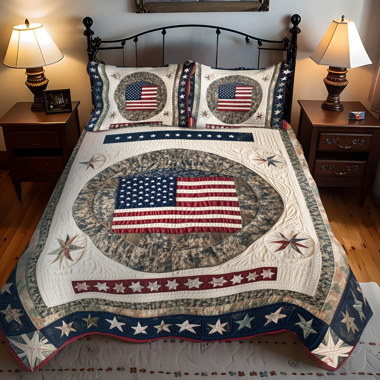 Freedom Legacy 3-Piece Quilted Bedding Set NCU0PT3123